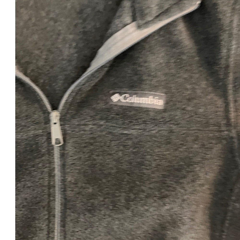 Columbia Fleece Jacket Full Zip Gray Athletic Outdoor S Layering - Picture 3 of 10